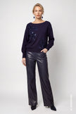 Strickpullover - Schmuckapplikationen