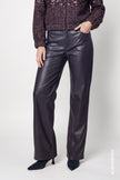 Kunstleder - Wide-Leg Hose