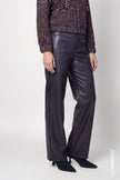 Kunstleder - Wide-Leg Hose