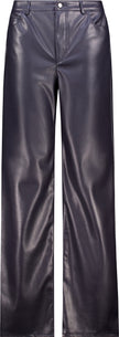 Kunstleder - Wide-Leg Hose