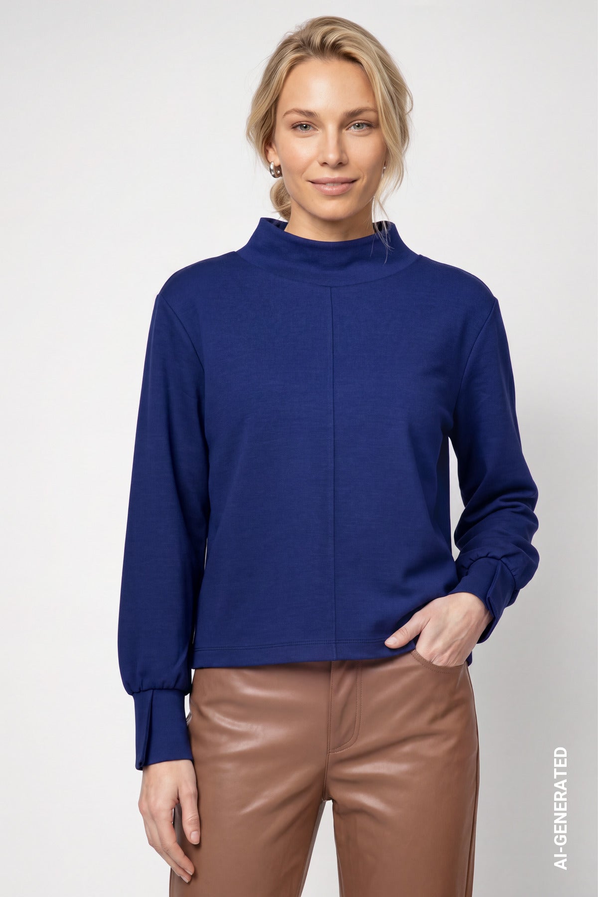 Sweatshirt - Stehkragen