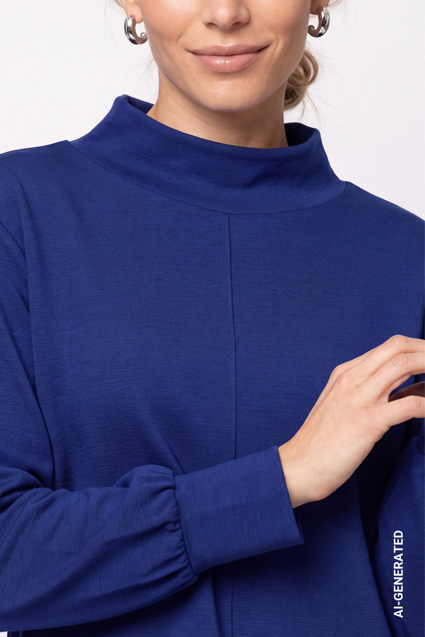 Sweatshirt - Stehkragen