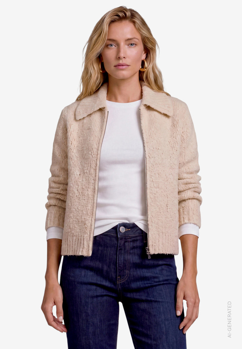 Strickjacke -Reißverschluss