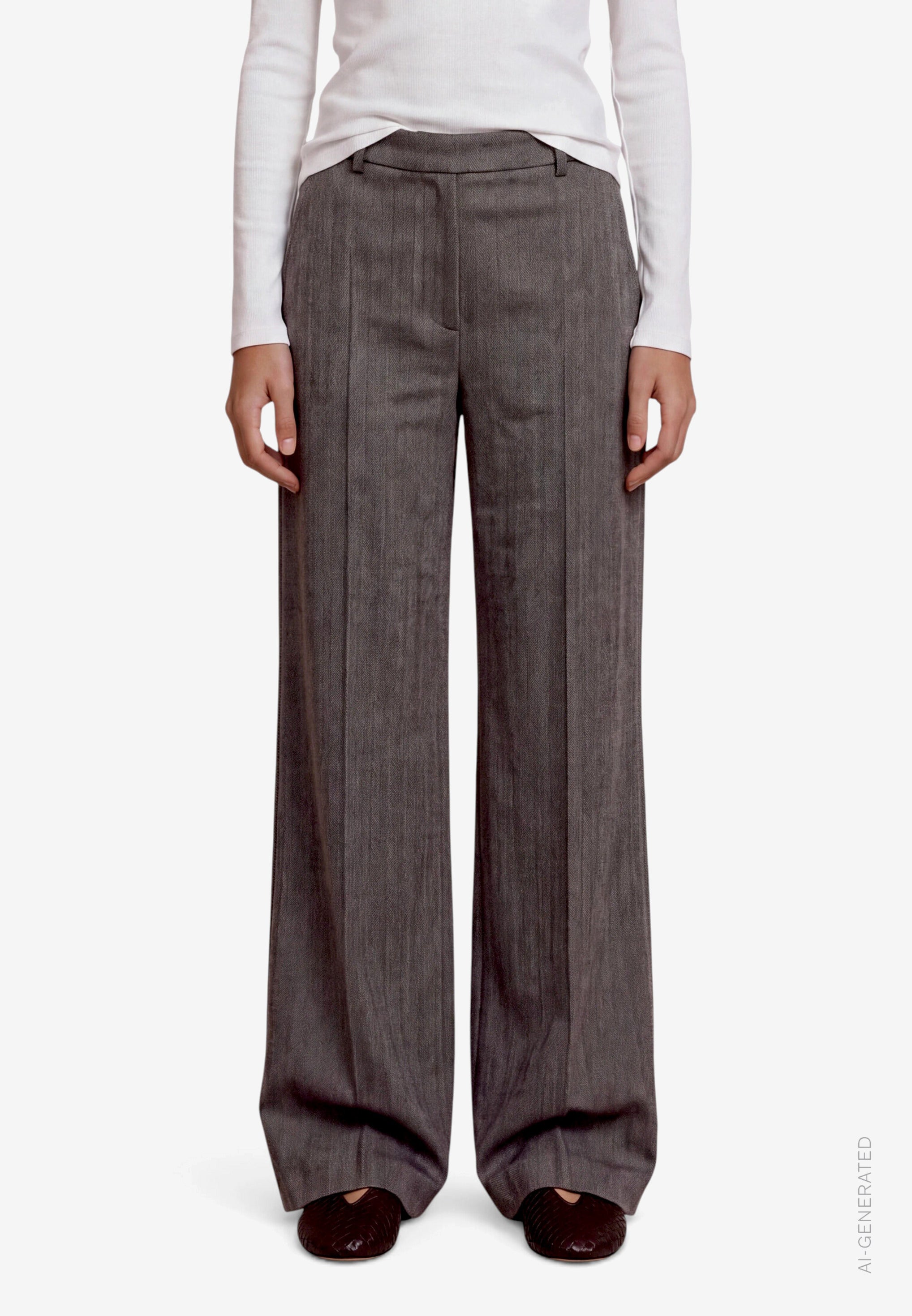 Stoffhose - Fischgrätenmuster
