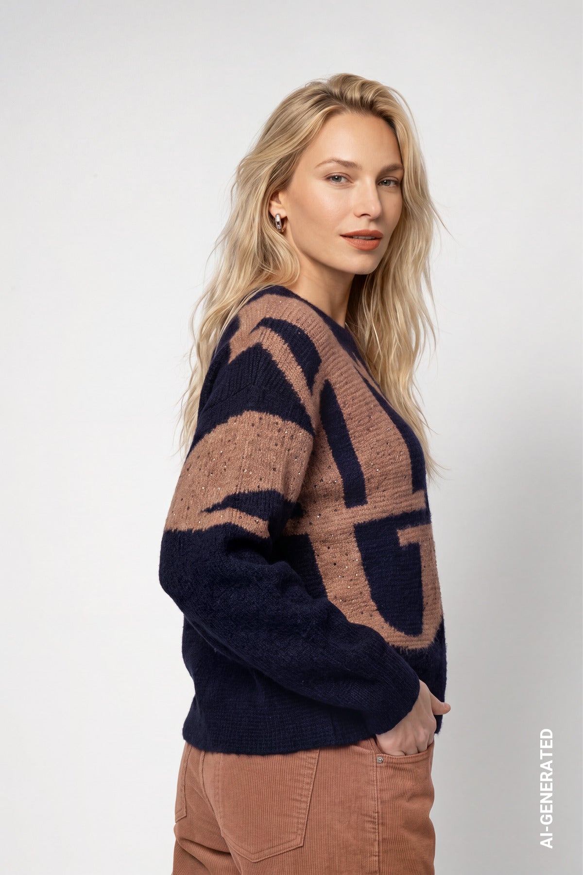 ONLINE EXKLUSIV - Strickpullover - Buchstaben