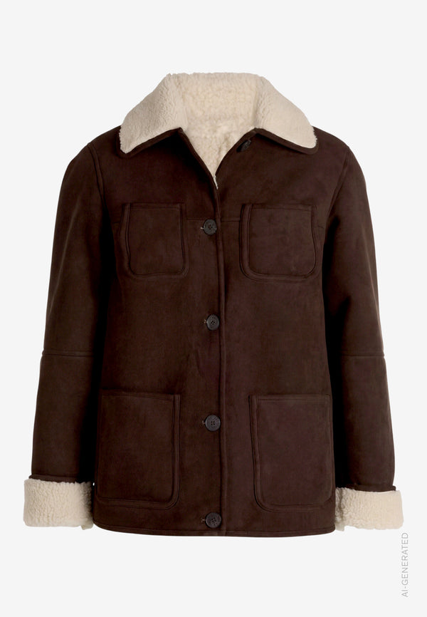 Jacke - Veloursleder-Optik
