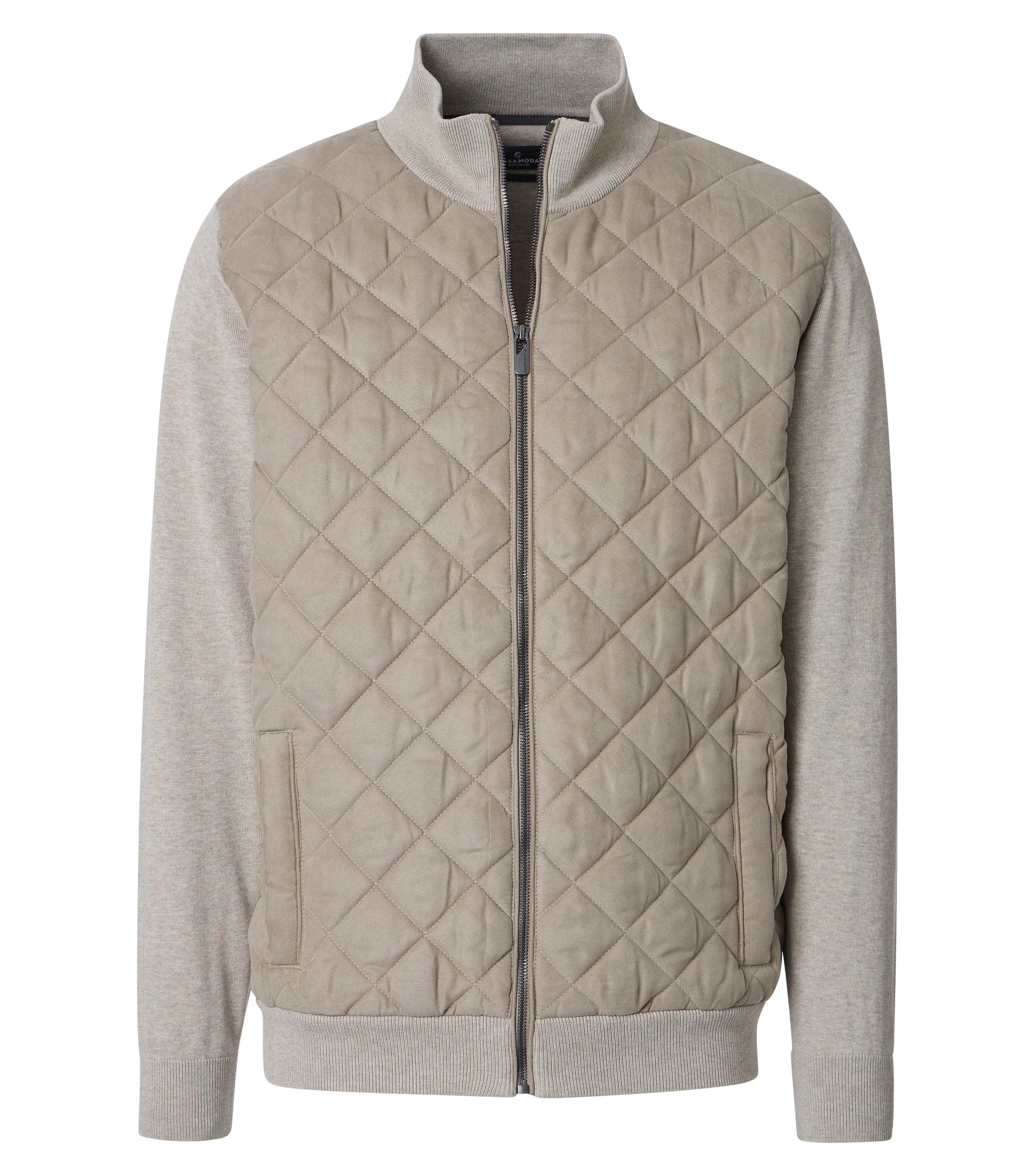 Strickjacke - Materialmix