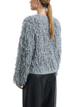 Strickpullover - Fransengarn