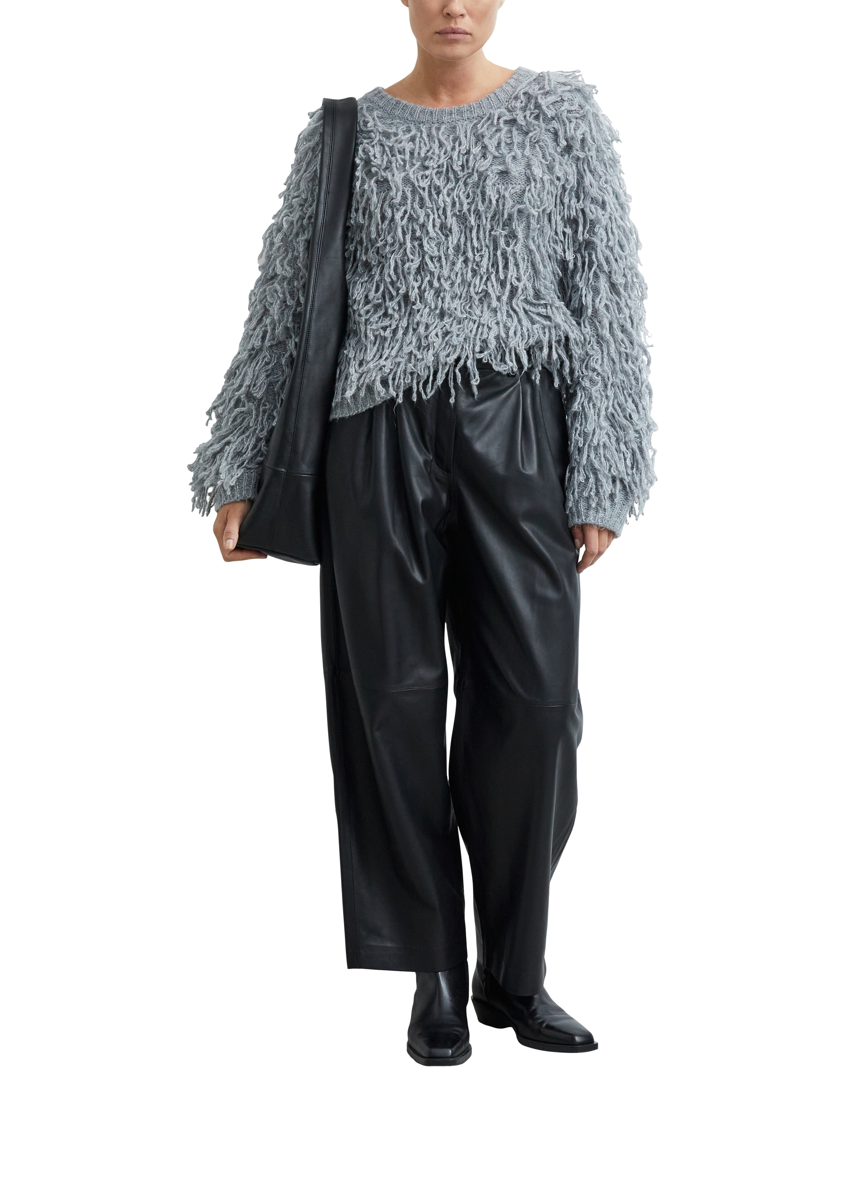 Strickpullover - Fransengarn