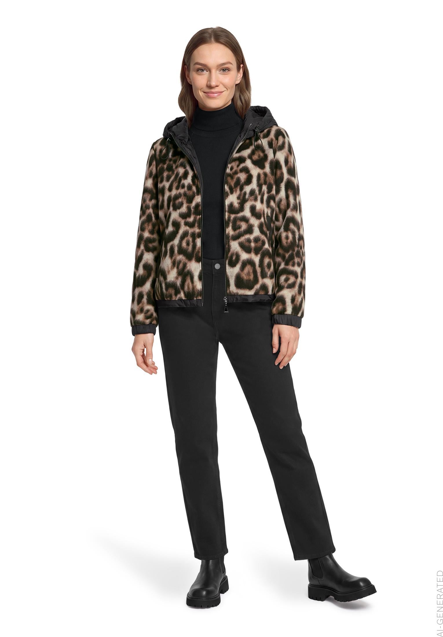 Wolljacke - Animalprint - Outdoor