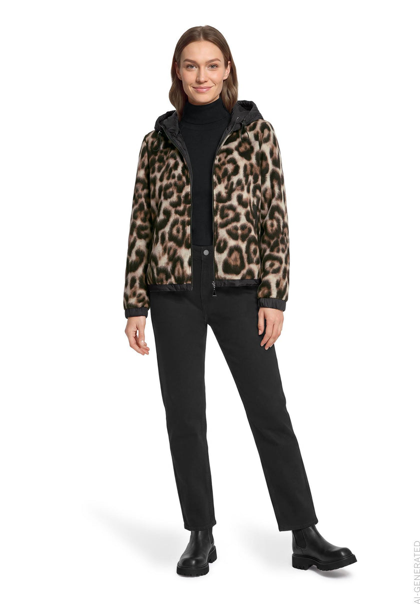 Wolljacke - Animalprint - Outdoor