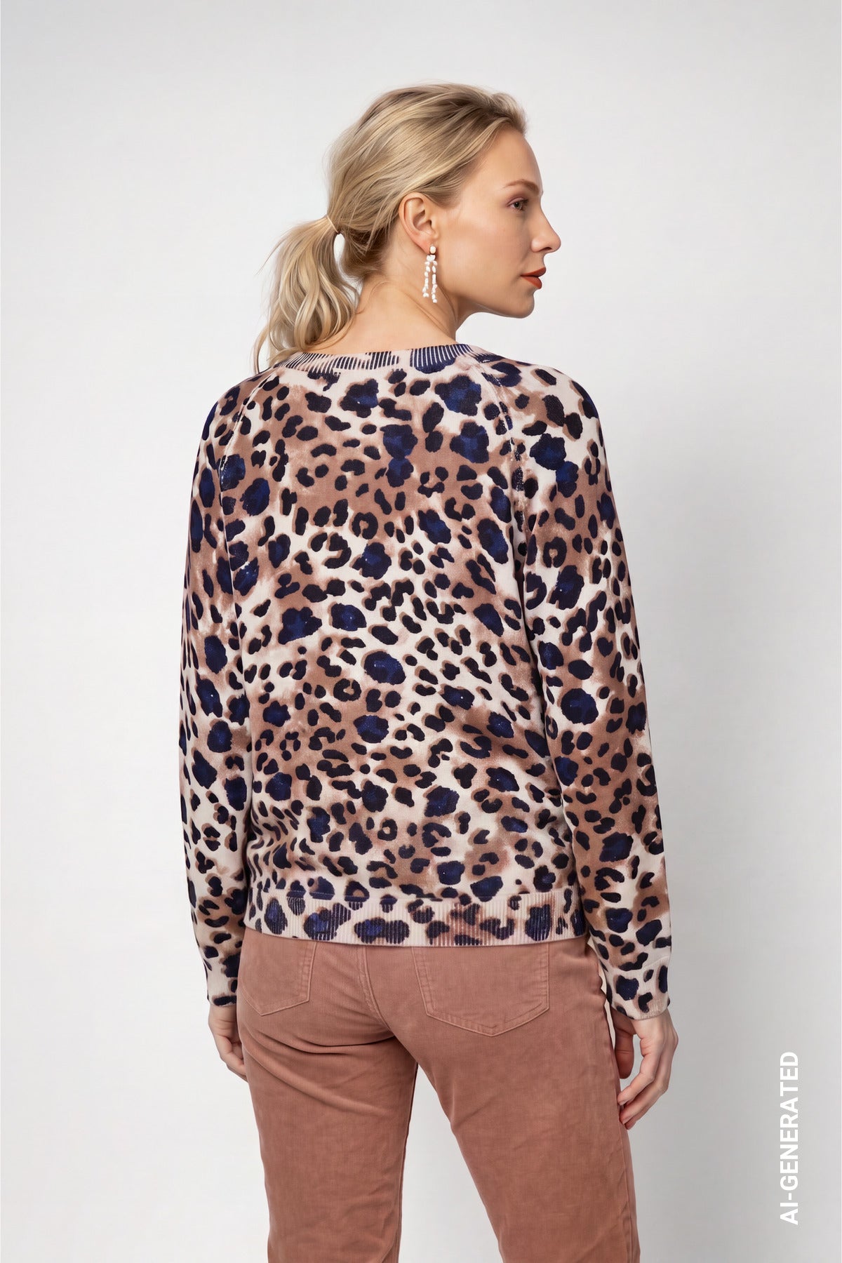 Strickpullover - Leopardenmuster