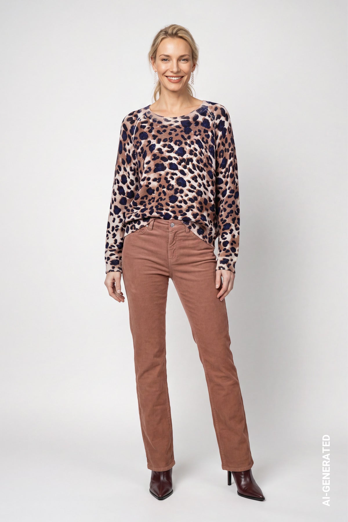 Strickpullover - Leopardenmuster