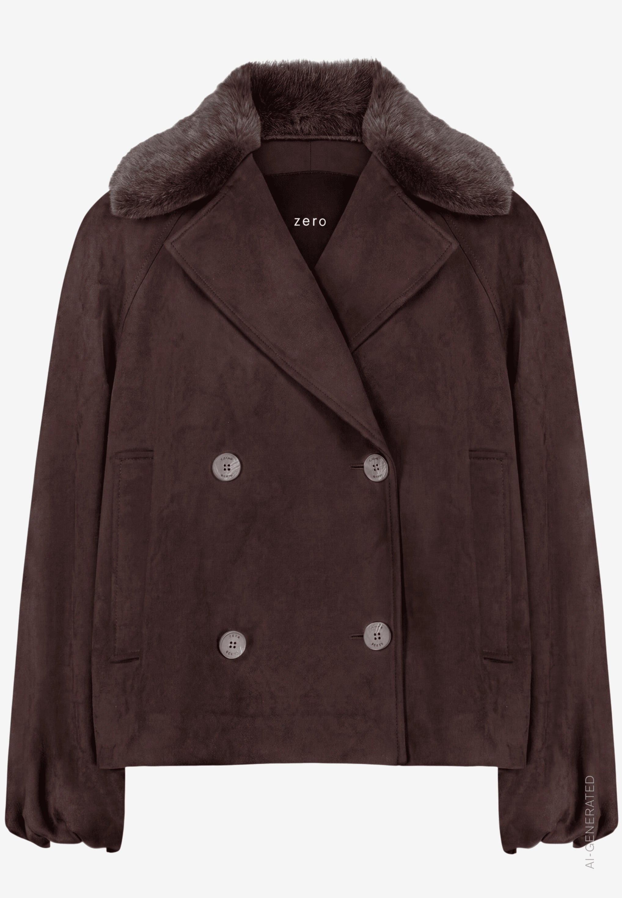 Jacke - Veloursleder-Optik