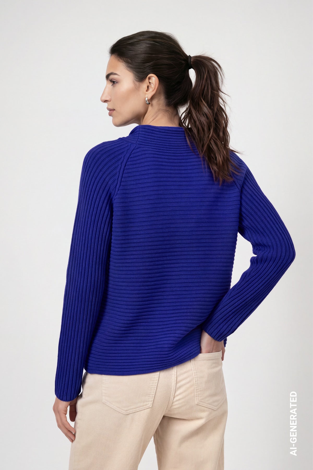 Pullover -Rippenstruktur
