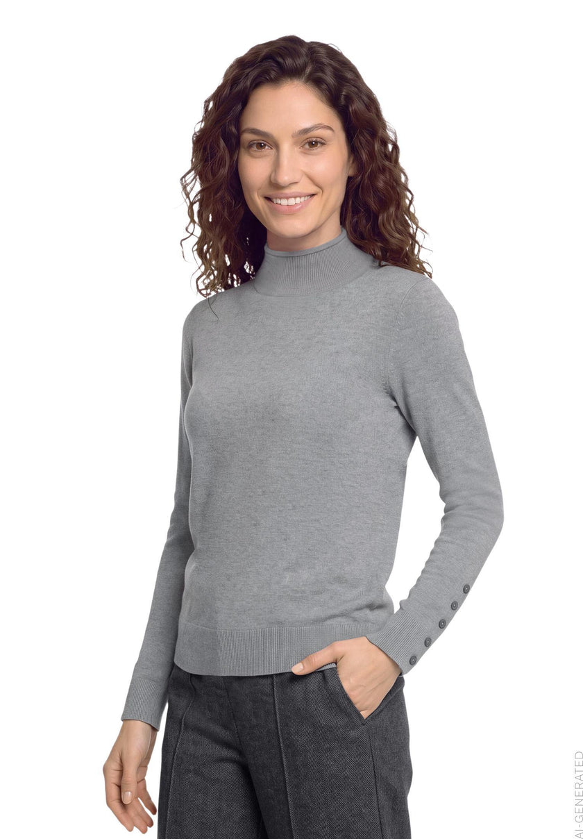 Strickpullover - Stehkragen