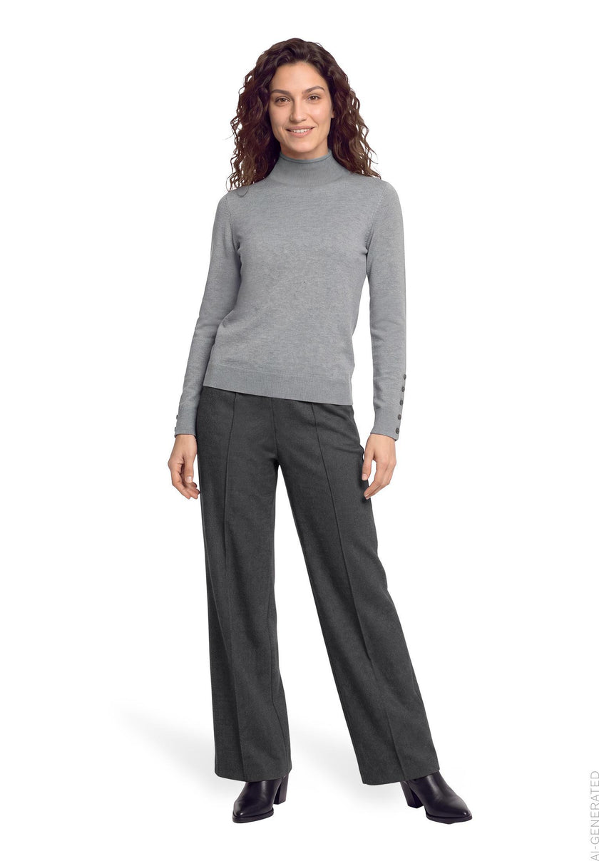 Strickpullover - Stehkragen