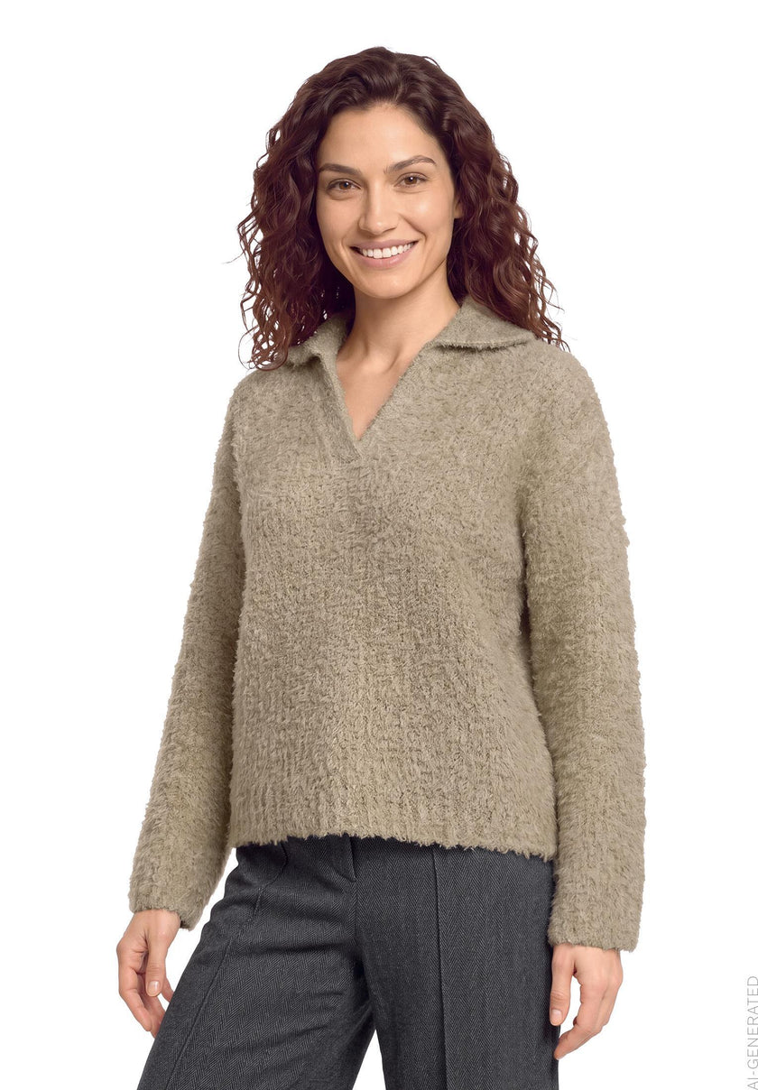 Strickpullover - Kragen
