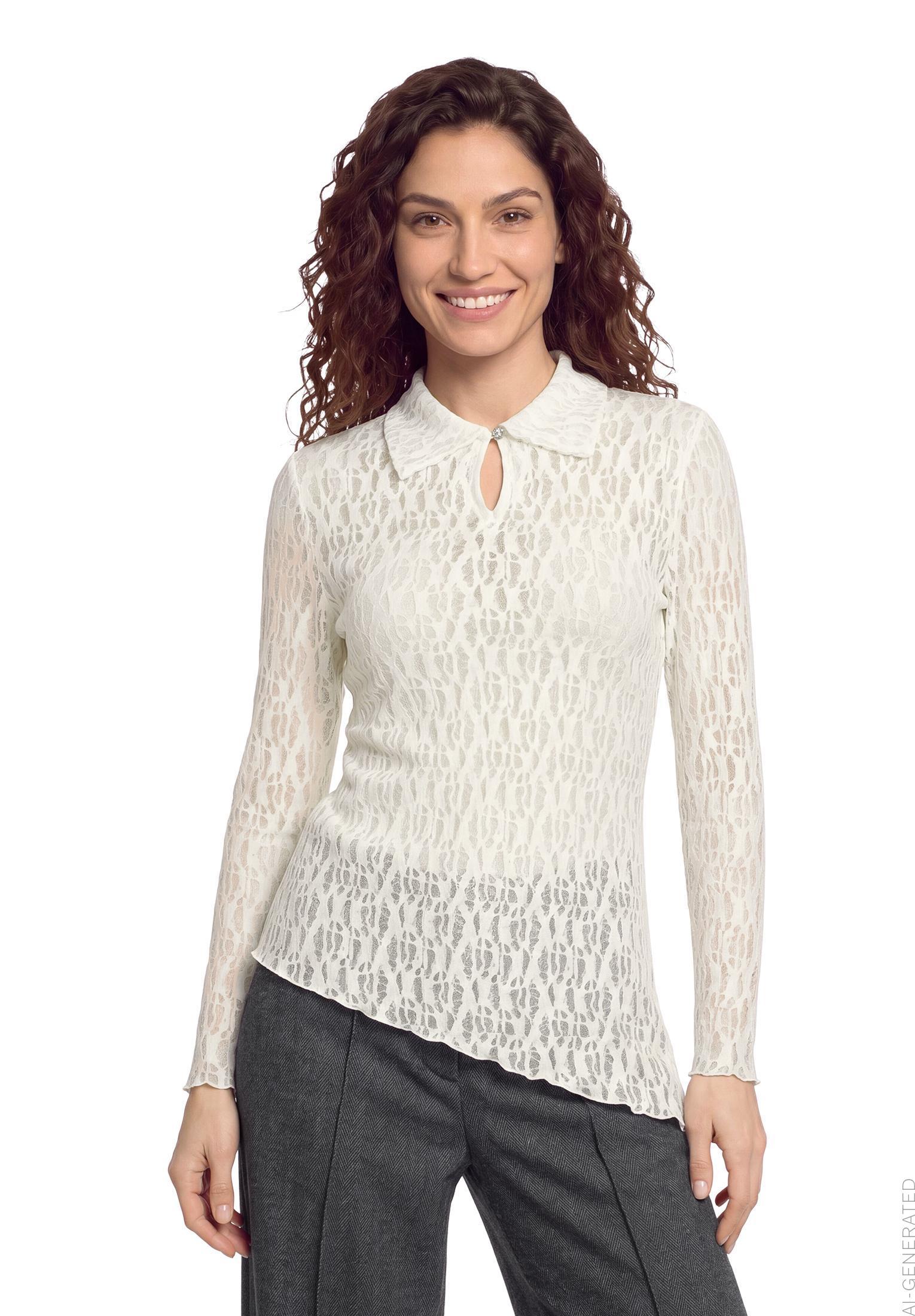 Blusenshirt - Teiltransparent