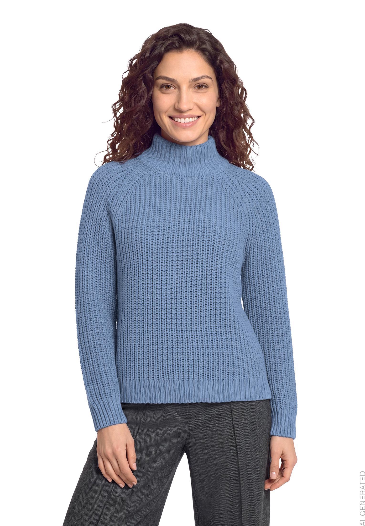 Strickpullover - Stehkragen