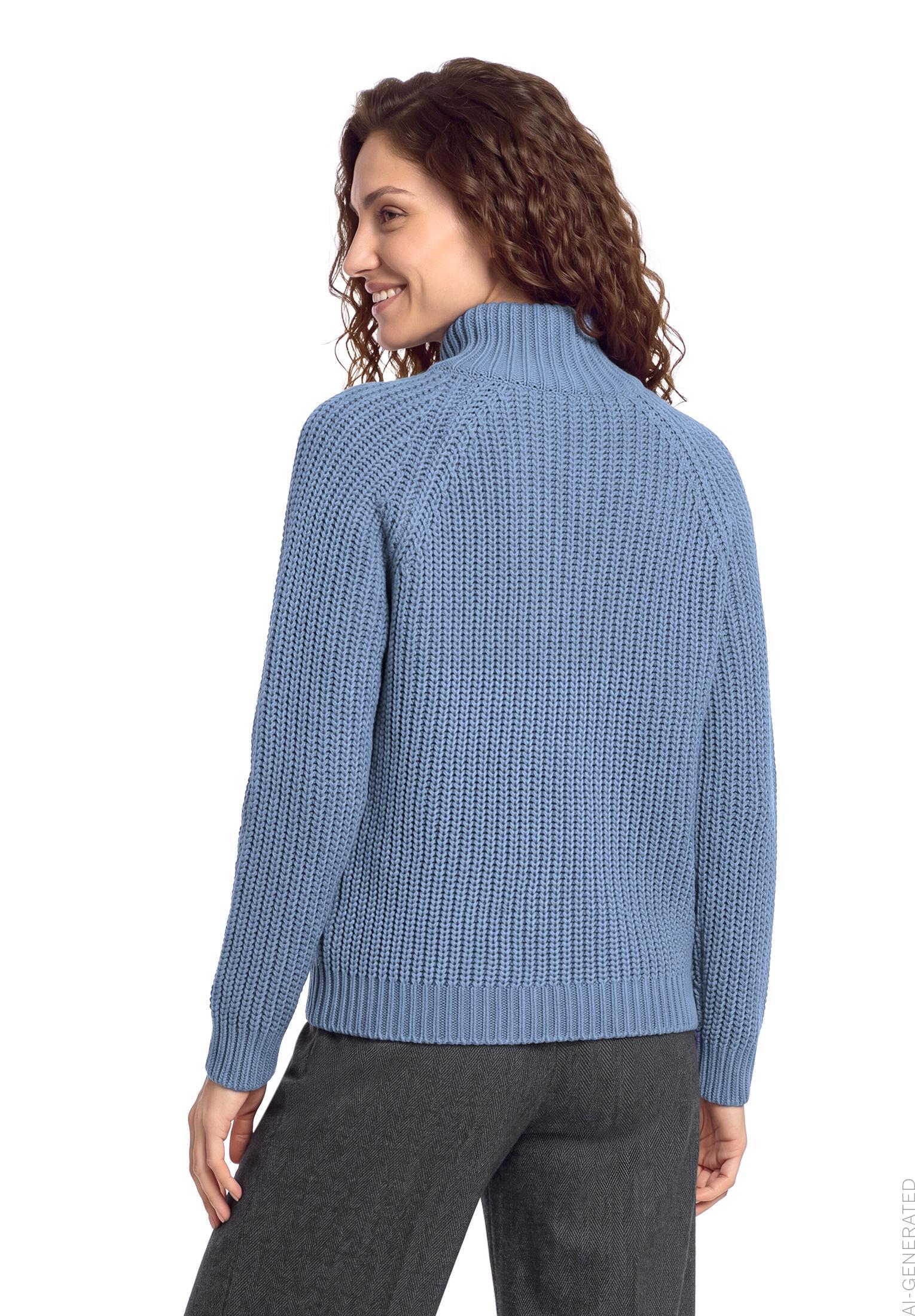Strickpullover - Stehkragen