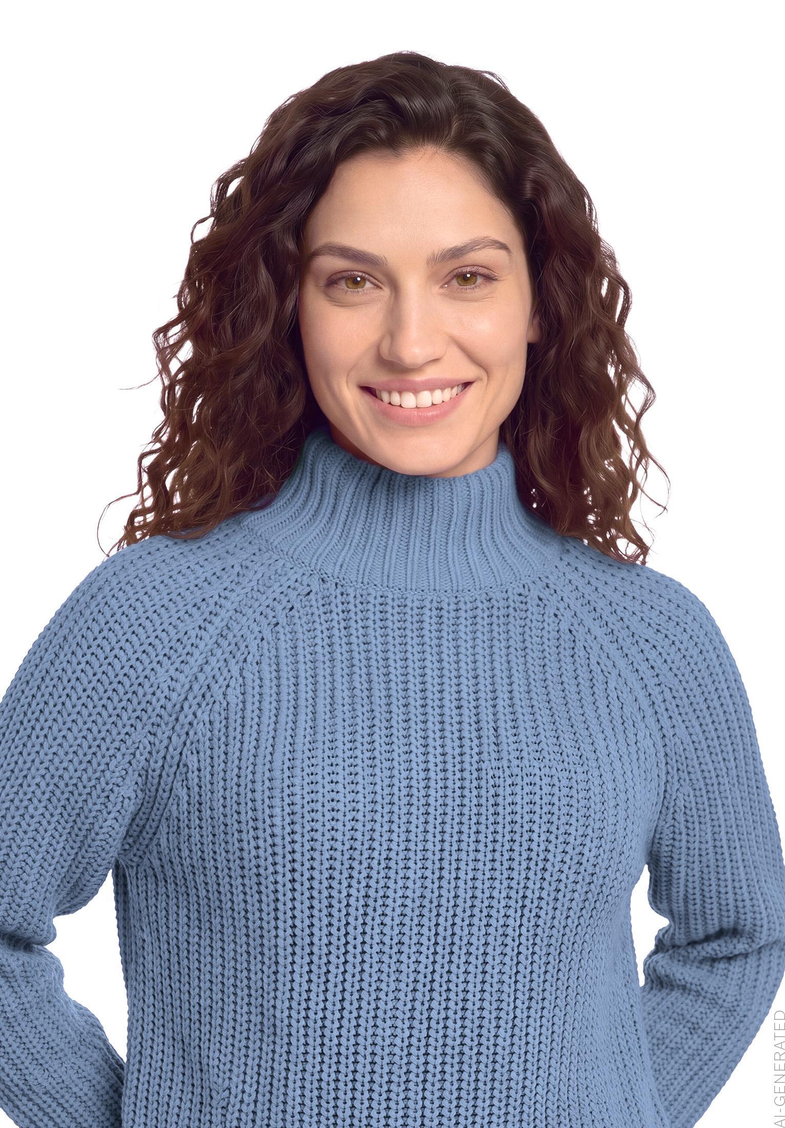 Strickpullover - Stehkragen