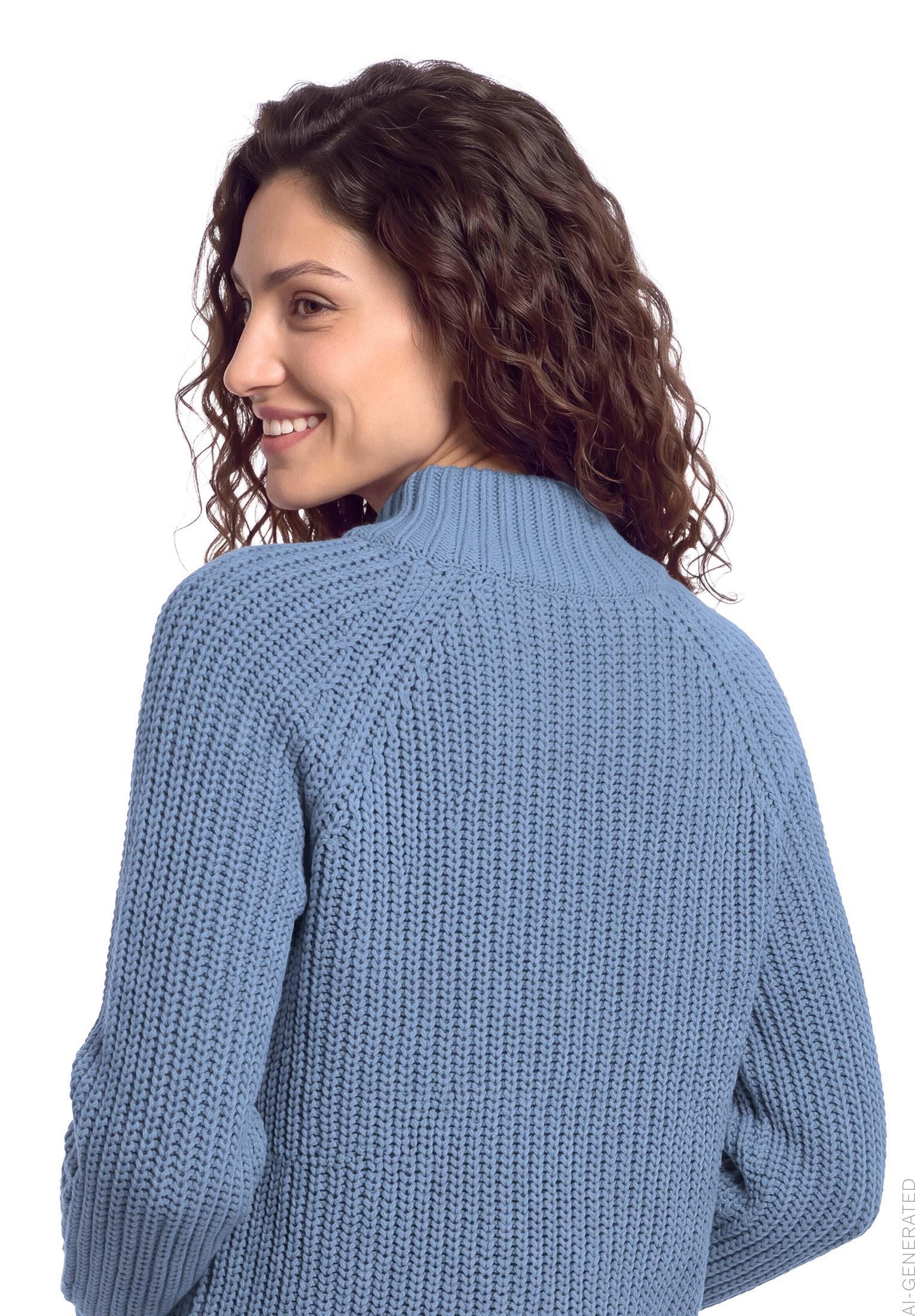 Strickpullover - Stehkragen