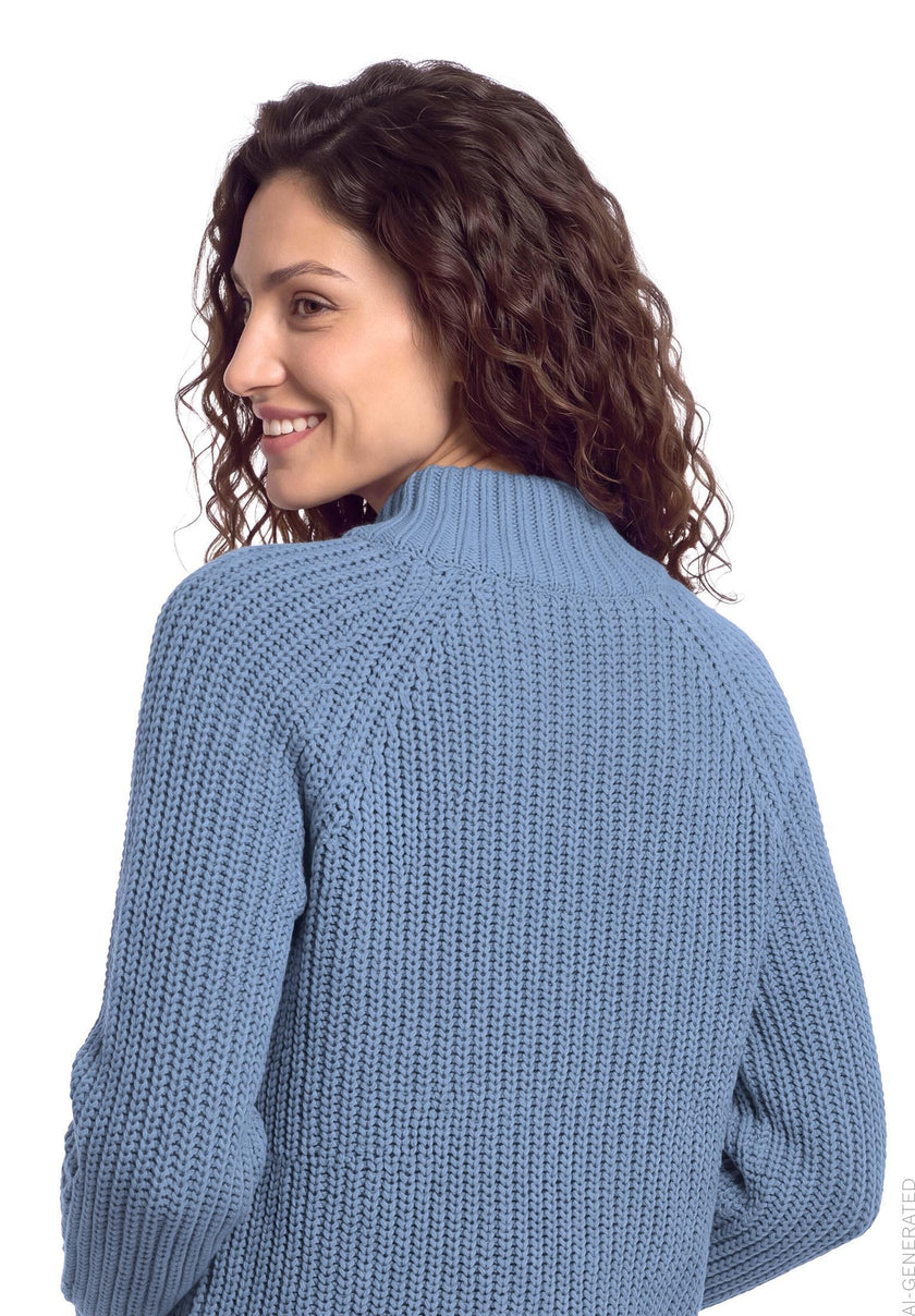 Strickpullover - Stehkragen