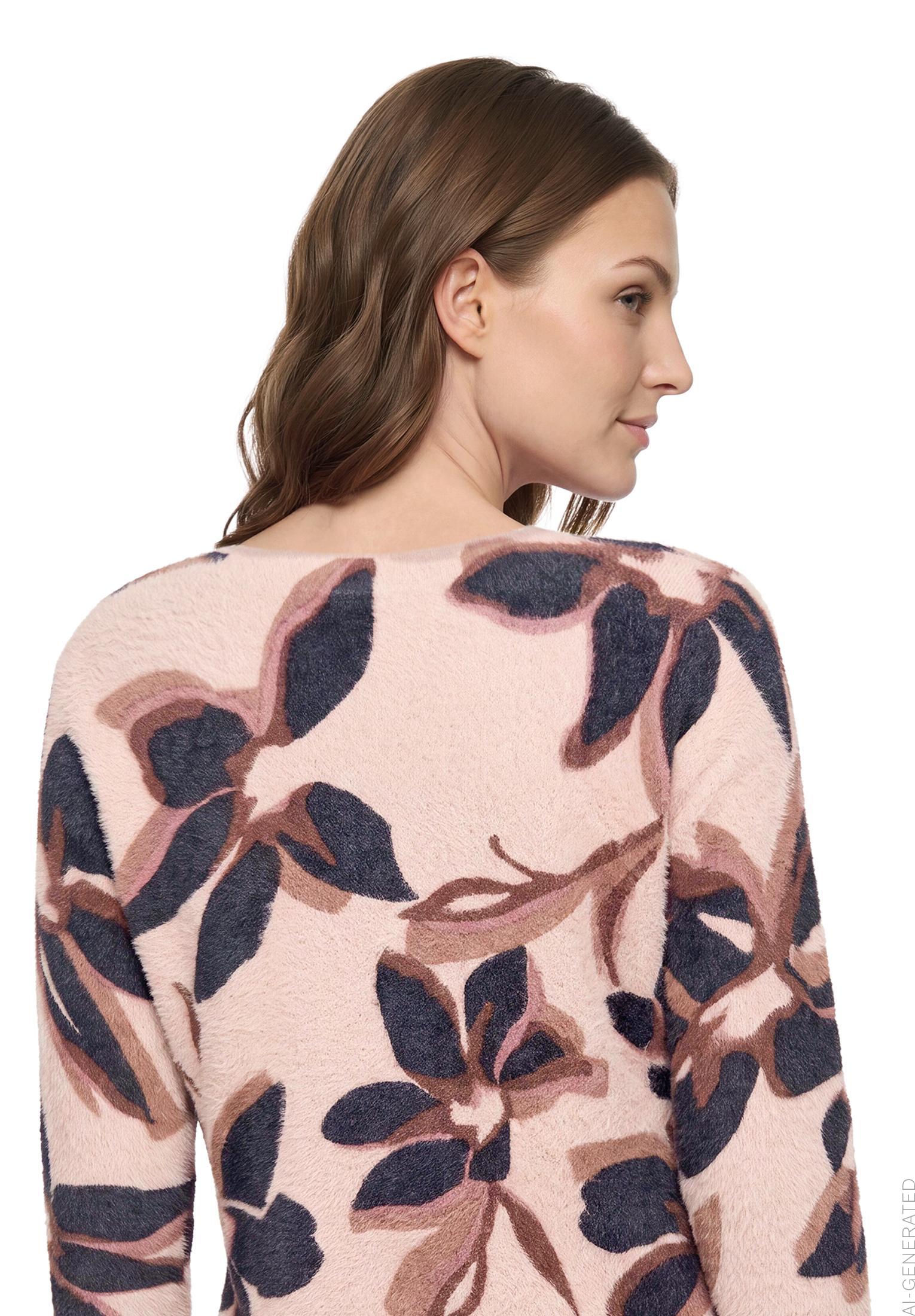 Strickpullover - Blüten