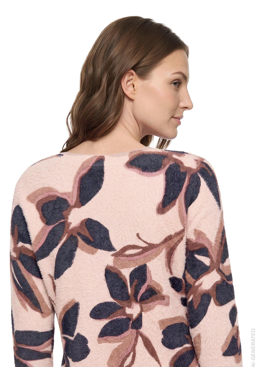 Strickpullover - Blüten