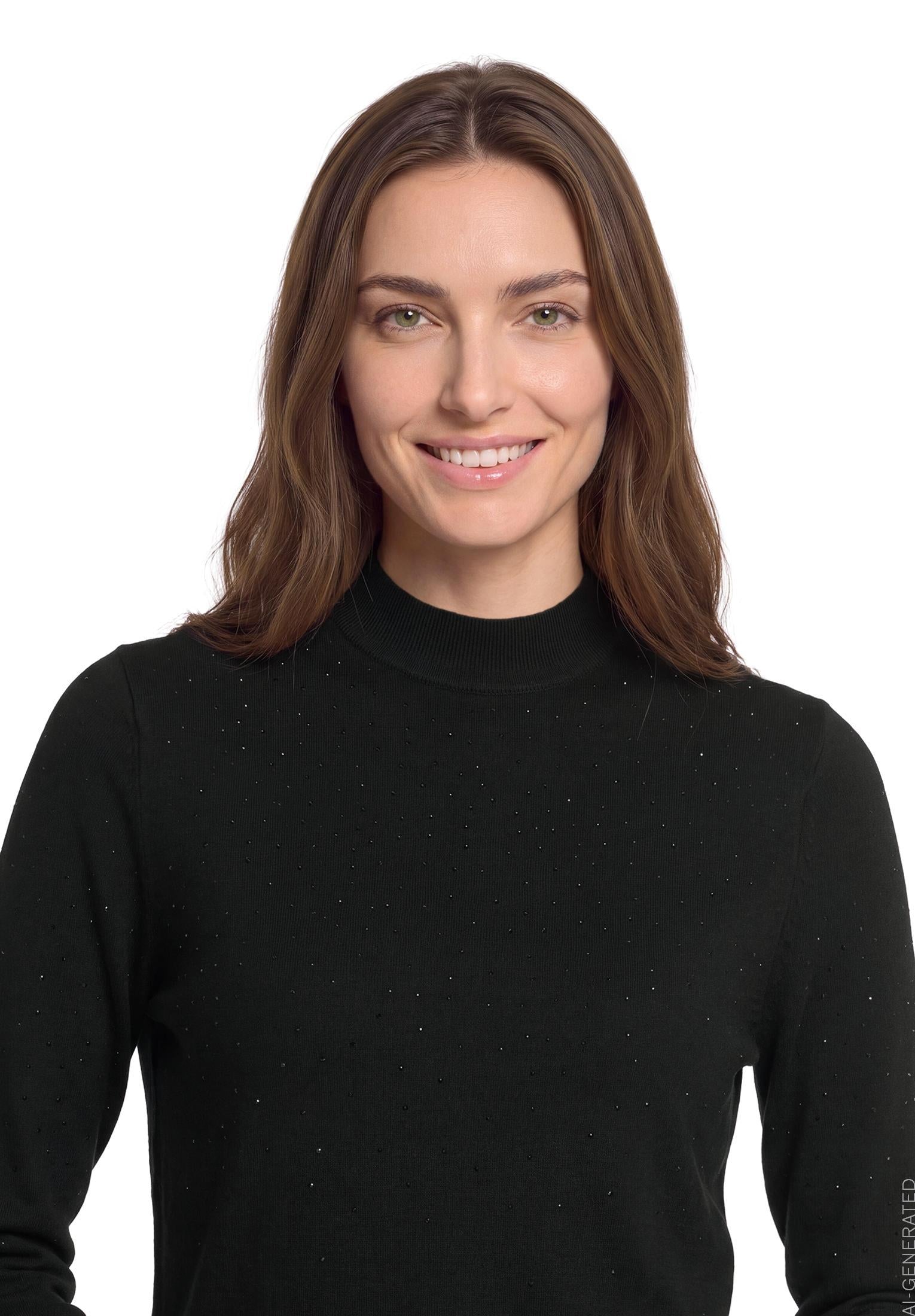 Strickpullover - Stehkragen