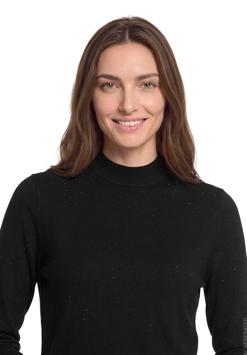 Strickpullover - Stehkragen