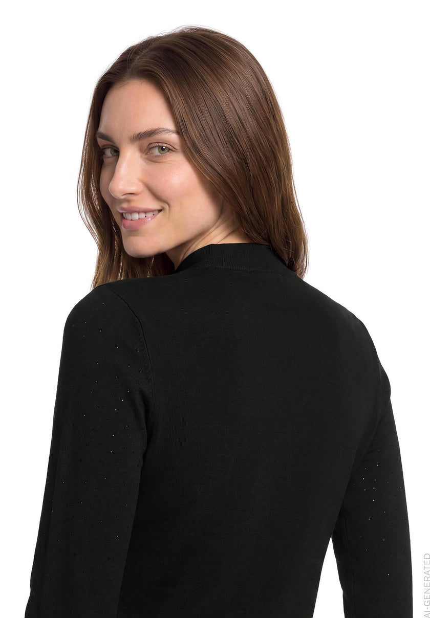 Strickpullover - Stehkragen