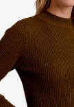 Feinstrickpullover -Stehkragen