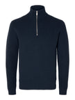 SLMDANE LS KNIT REG STRUC HALF ZIP NOOS