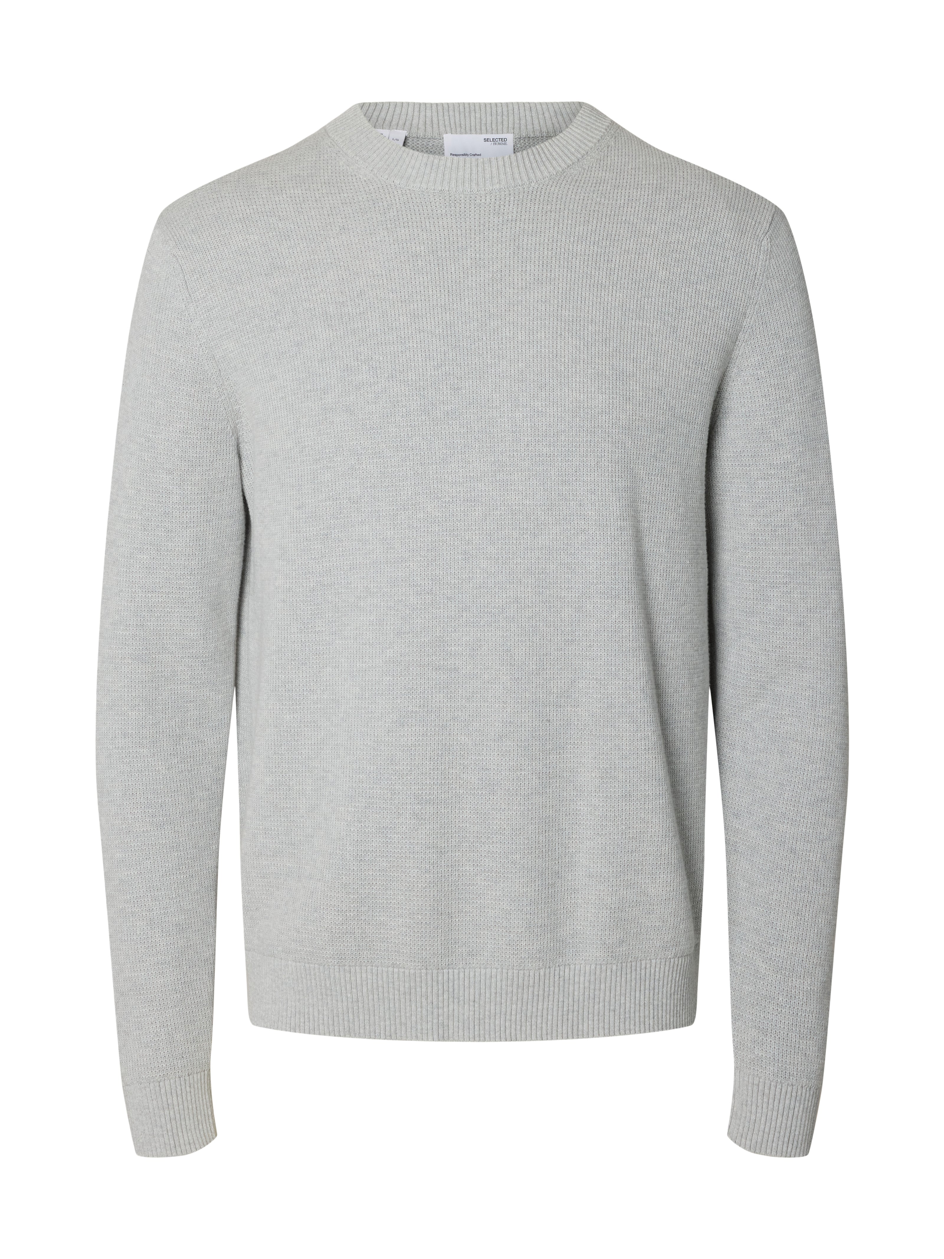 SLMDANE LS KNIT REG STRUC CREW NECK NOOS