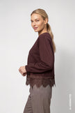 Sweatshirt -Spitzenborte - Casual