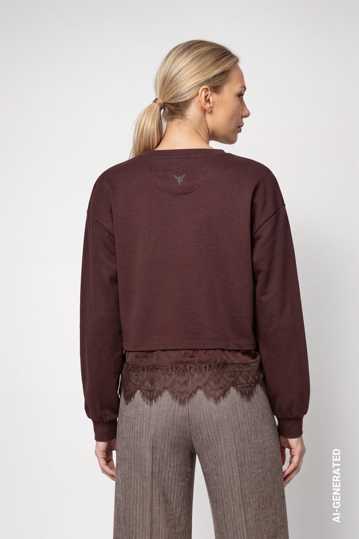 Sweatshirt -Spitzenborte - Casual