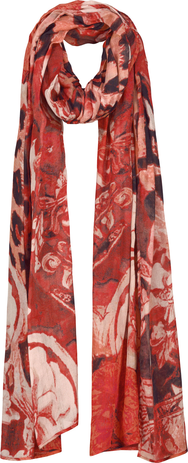 Schal - Leo-Blumenmuster - Casual