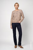Strickjacke - Seitentaschen - Casual