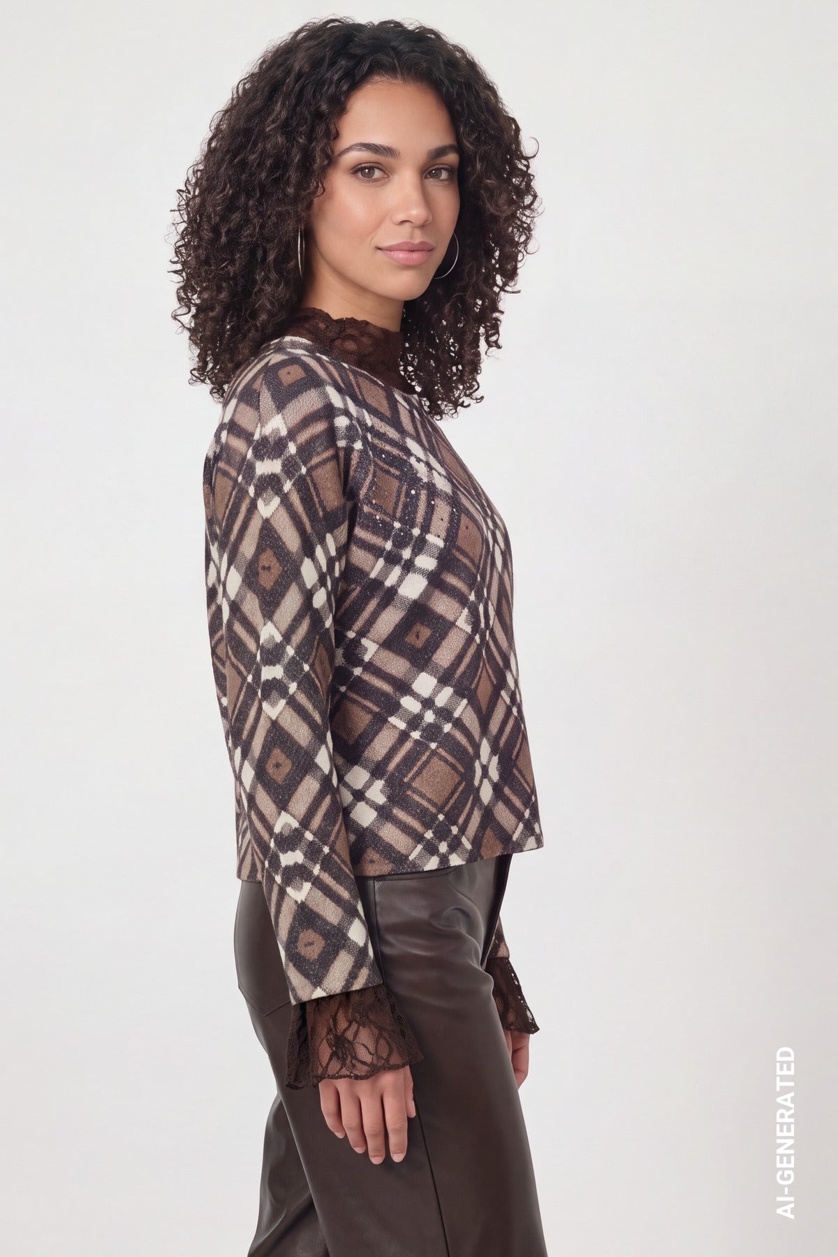 Strickpullover - Karo-Muster - Casual