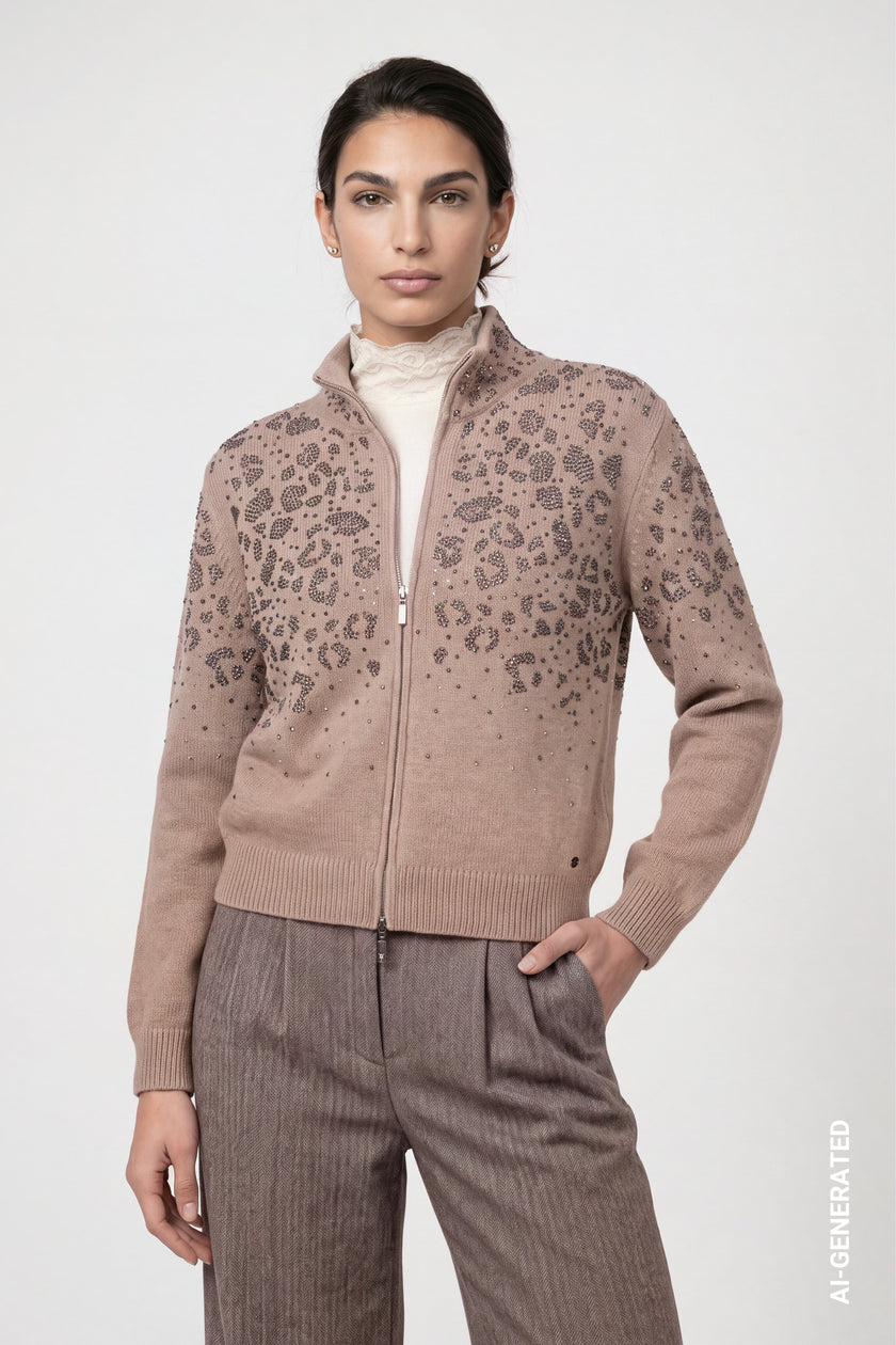 Strickjacke - Strass