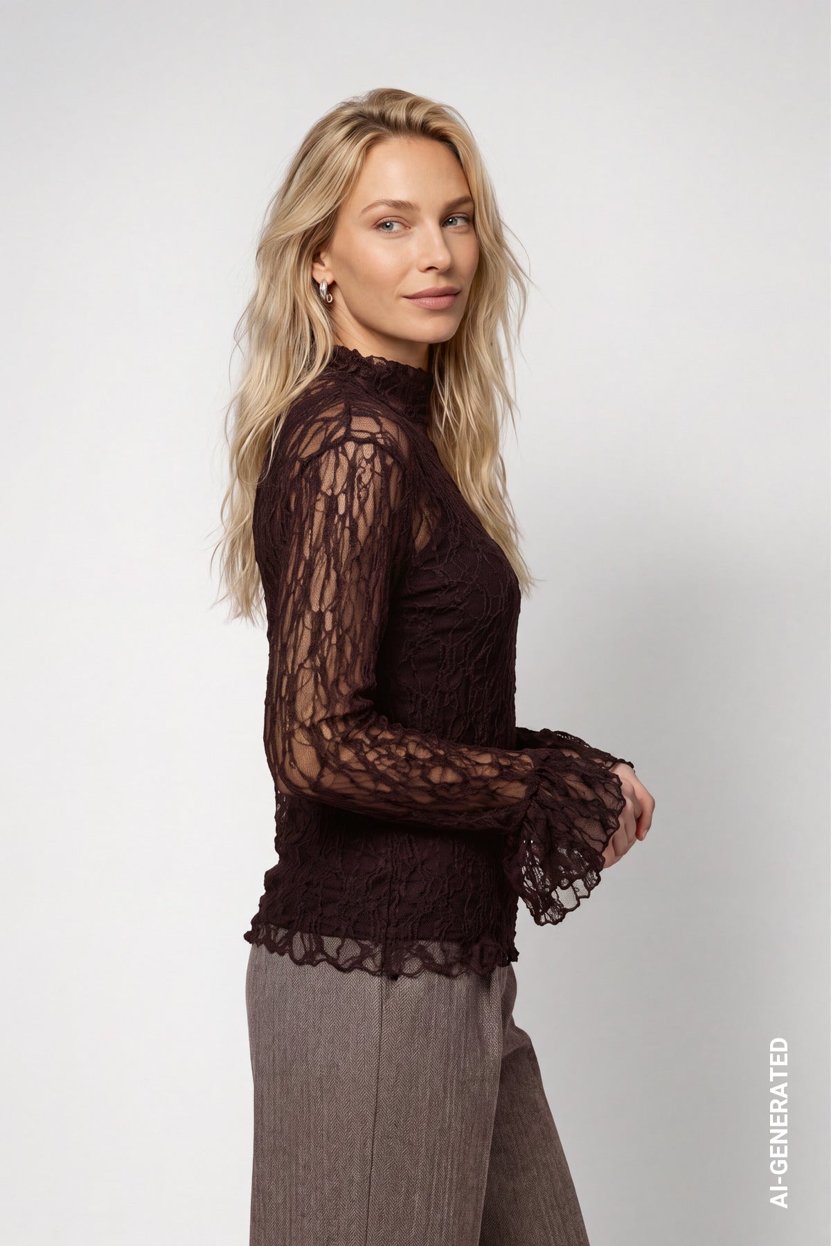 Langarmshirt - Spitze - Anlass