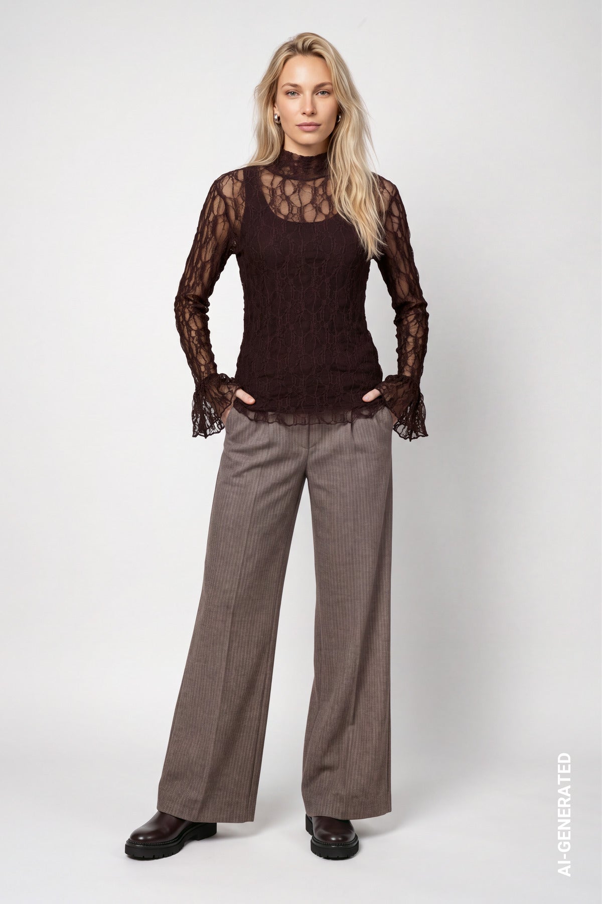 Langarmshirt - Spitze - Anlass