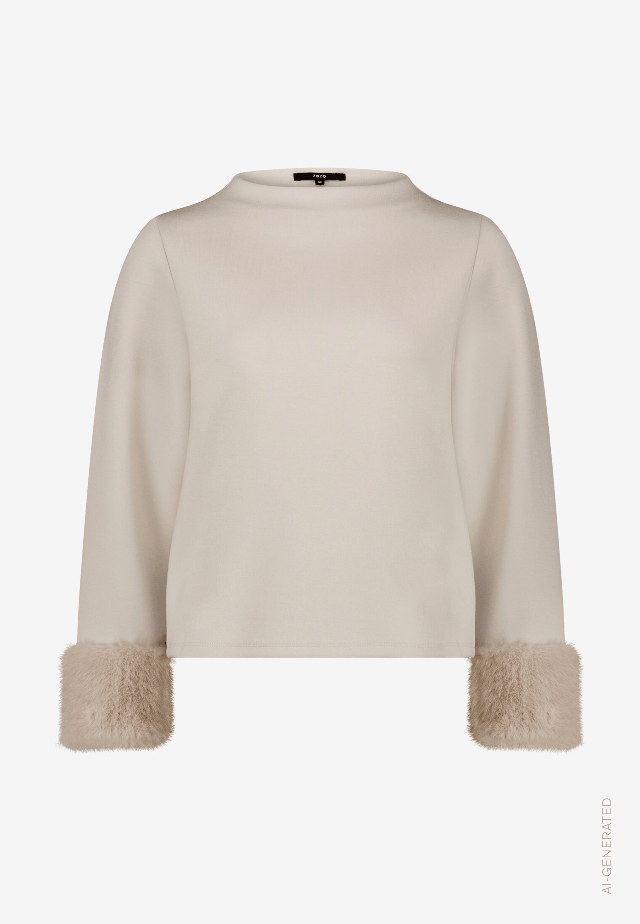 Sweatshirt  - Plüschbesatz