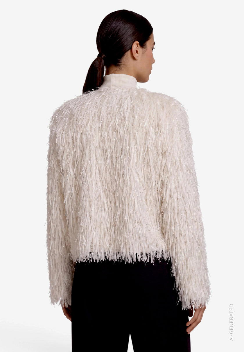 Strickjacke - Fransen - Casual