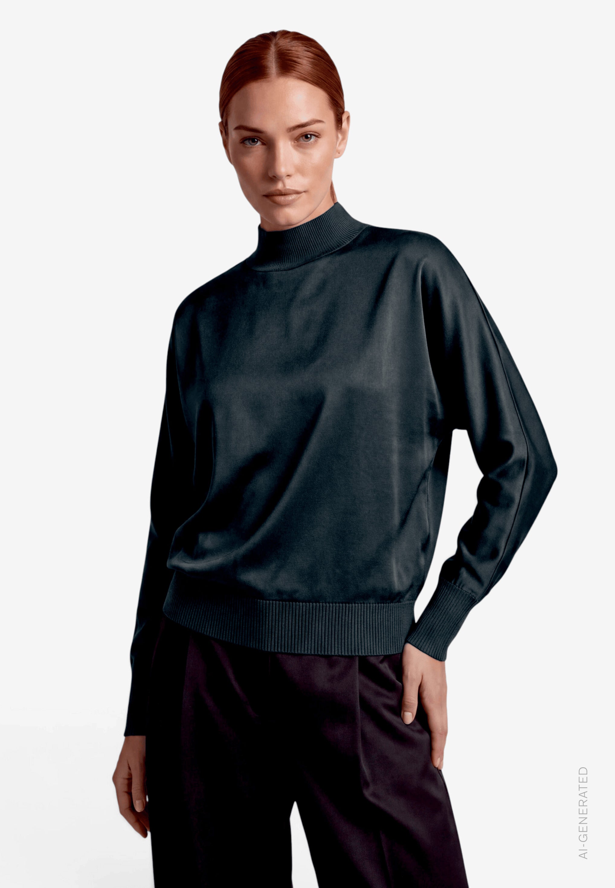 Strickpullover - Stehkragen - Casual