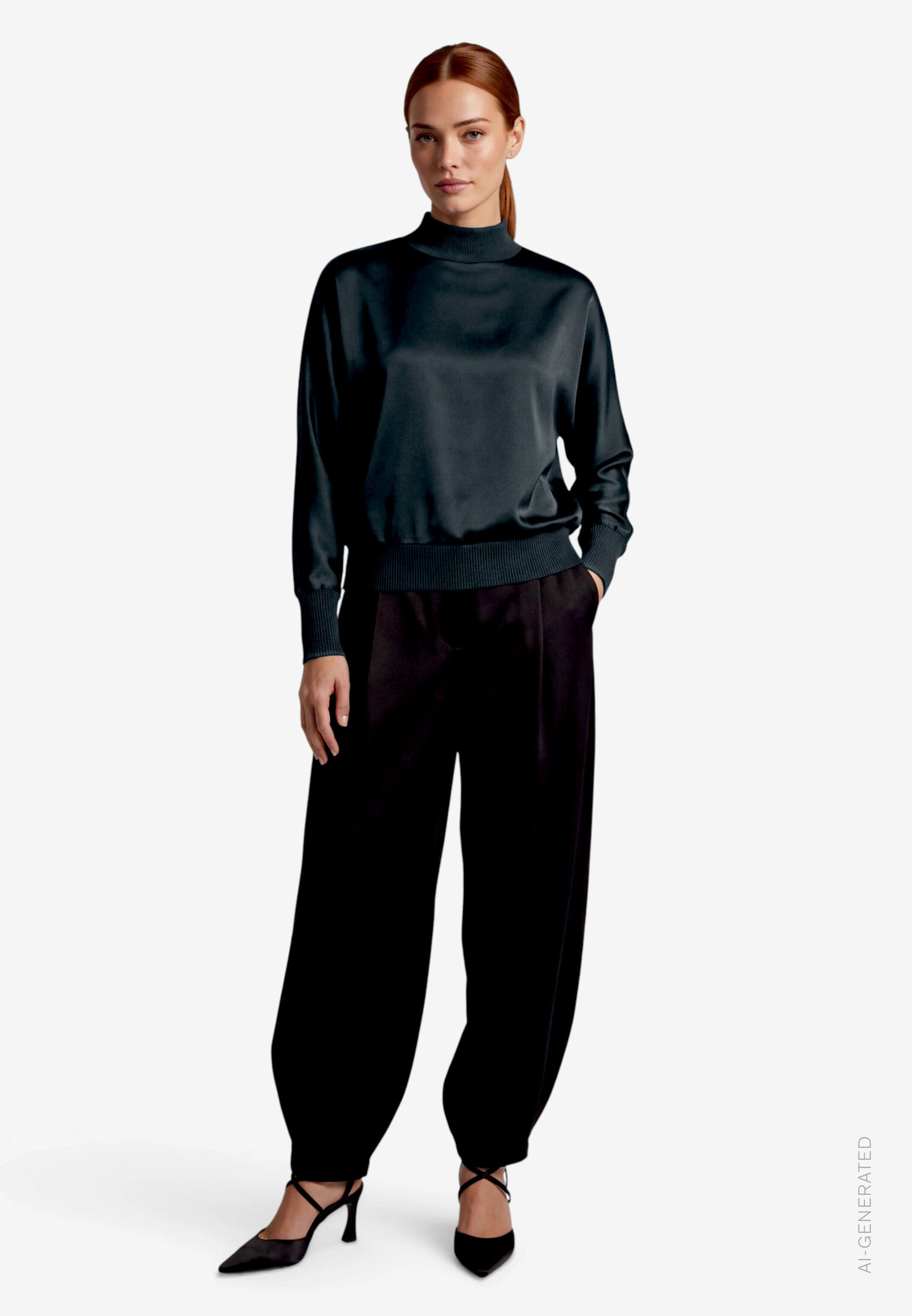 Strickpullover - Stehkragen - Casual