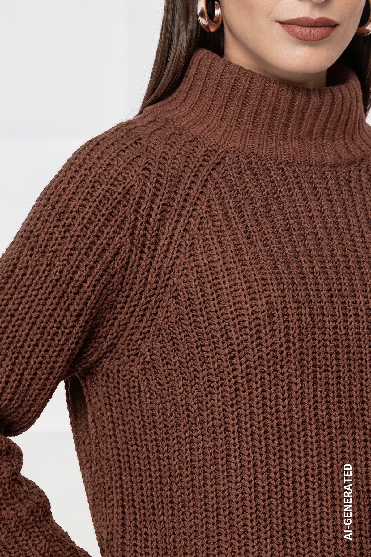 Strickpullover - Stehkragen