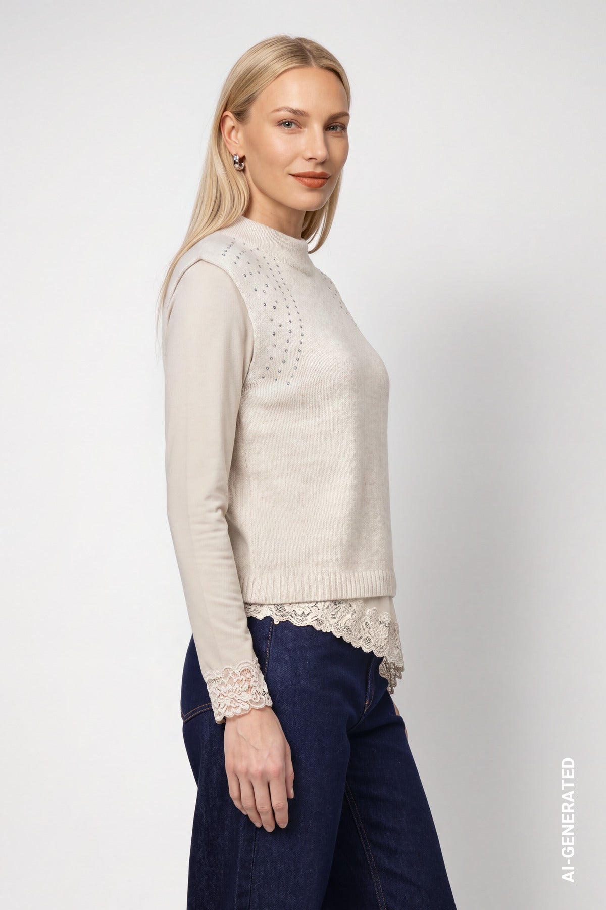 Strickpullunder - Strasssteine